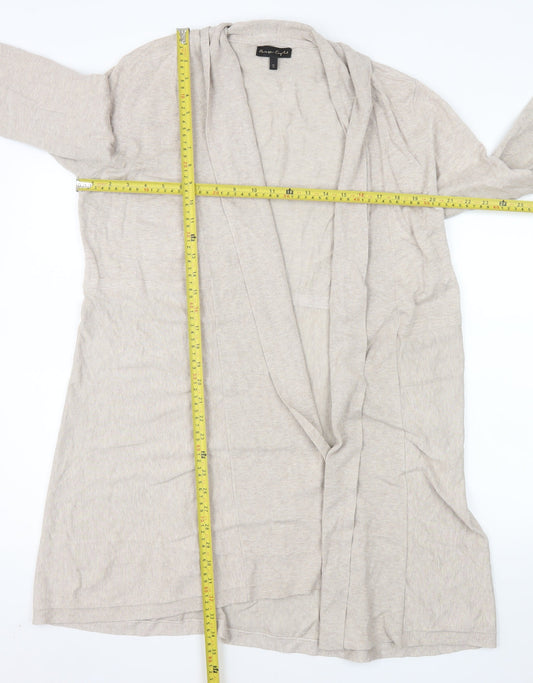 Phase Eight Women Beige Long Sleeve Open Cardigan UK 16 Viscose Blend