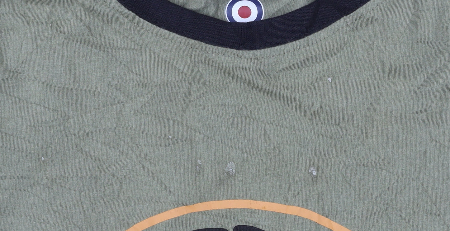 Lambretta Men's Green Retro Graphic Cotton T-Shirt Size L