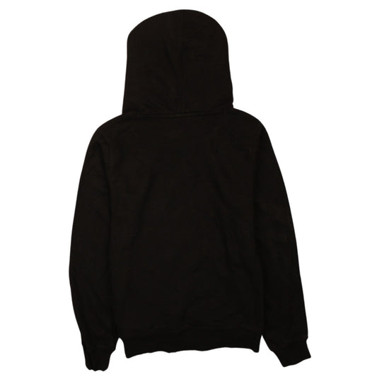 Adidas Womens Black UK 10 Pullover Hoodie with Logo Print