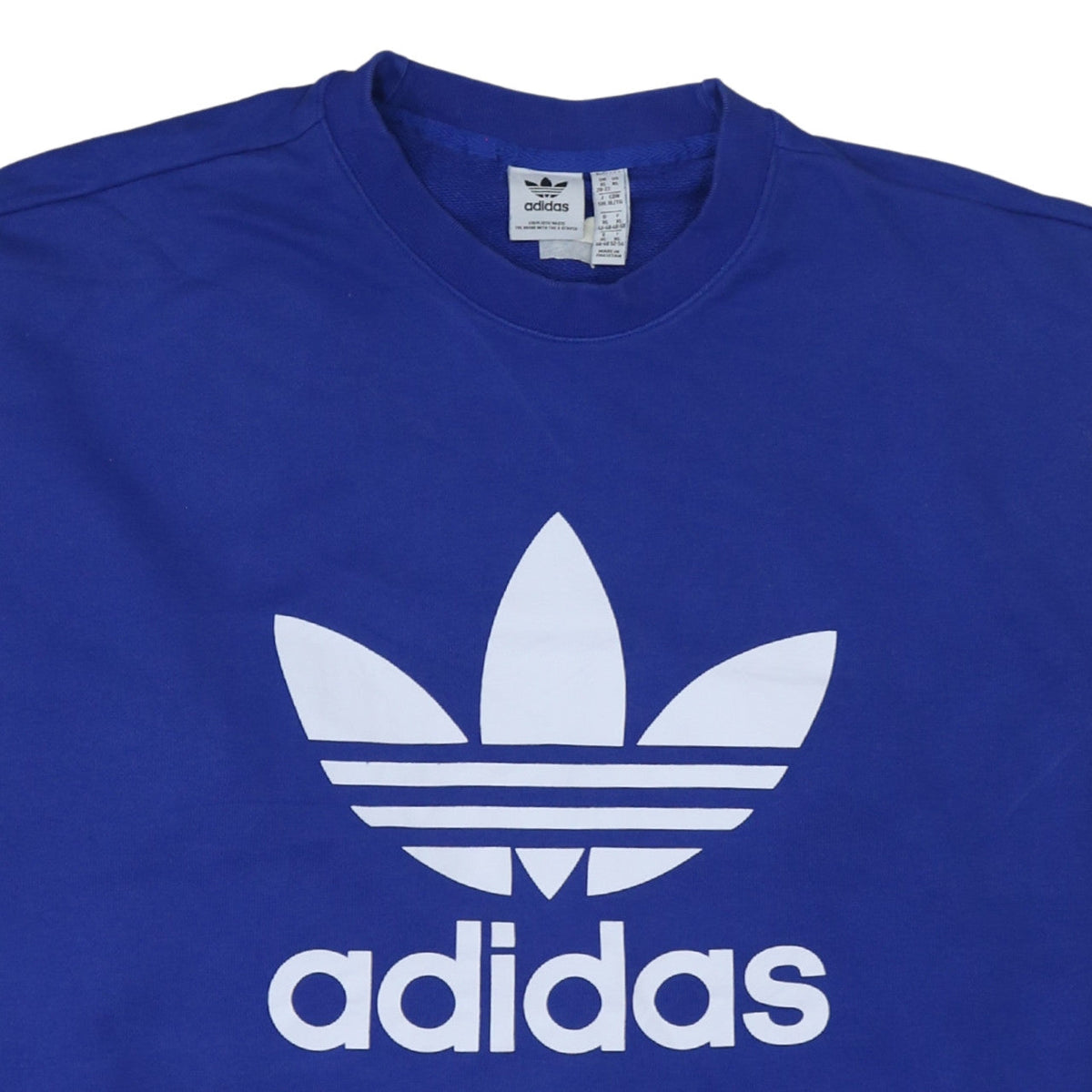 Additional view of Adidas Women Blue XL Sweatshirt Pullover Crew Neck Logo Graphic