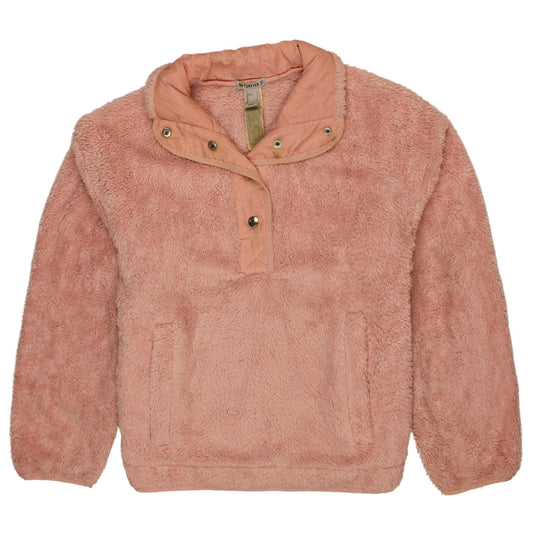 Additional front view of Forever 21 Women Pink Fleece Pullover Sweatshirt, size S