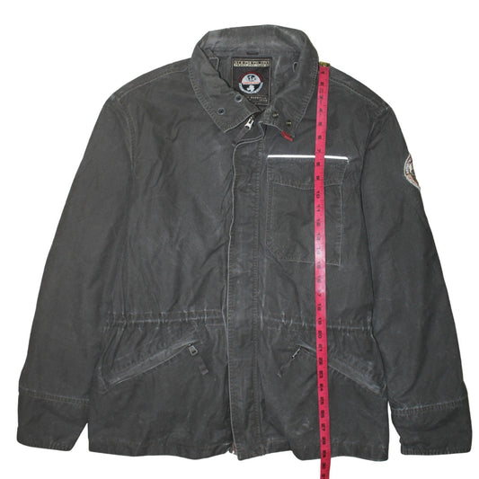 Napapijri Men's Grey Cotton Polyamide Field Jacket L
