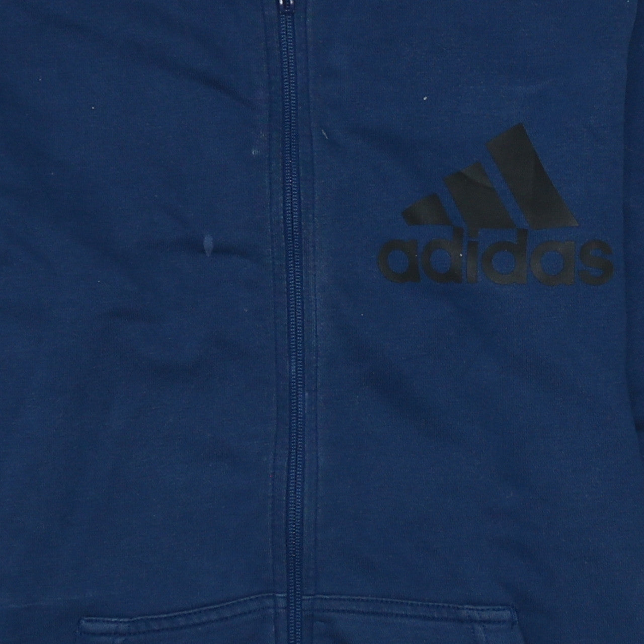 Additional view of Adidas Men's Blue Full Zip Hoodie, size M, Sports Fleece