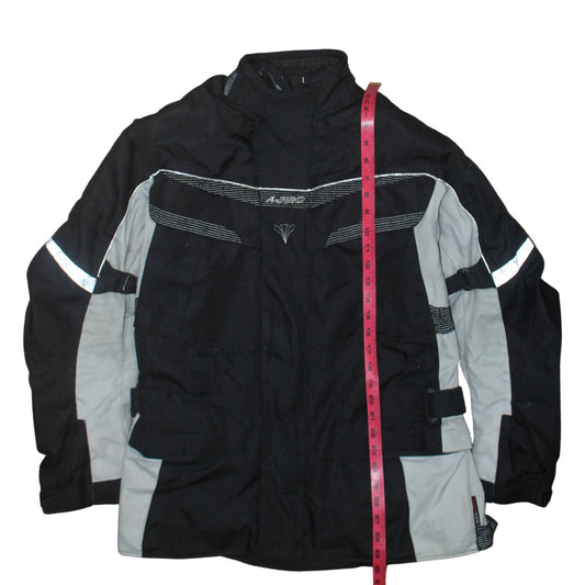 A-Pro Men's Black Motorcycle Jacket L Water Resistant Windproof