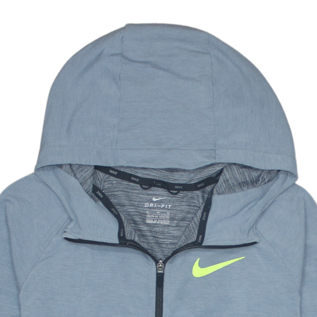 Additional view of Nike boys’ blue full zip dri-fit hoodie xl 13-15 yrs lightweight training top