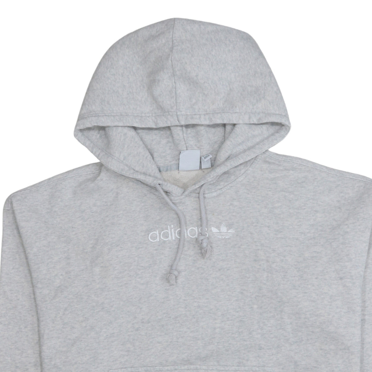Additional view of Adidas Women Grey Pullover Hoodie Small Logo Hooded Sweatshirt