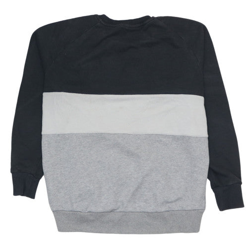 Adidas Men's Black and Grey Crew Neck Sweatshirt Size L Classic Style