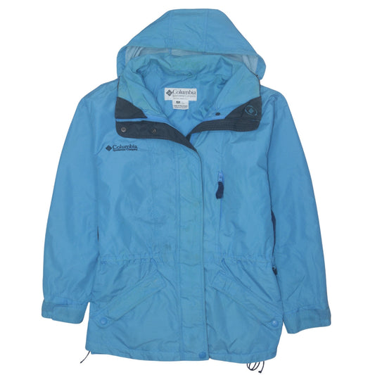 Columbia Women’s Blue Hooded Parka Jacket Size M Water Resistant Outdoor