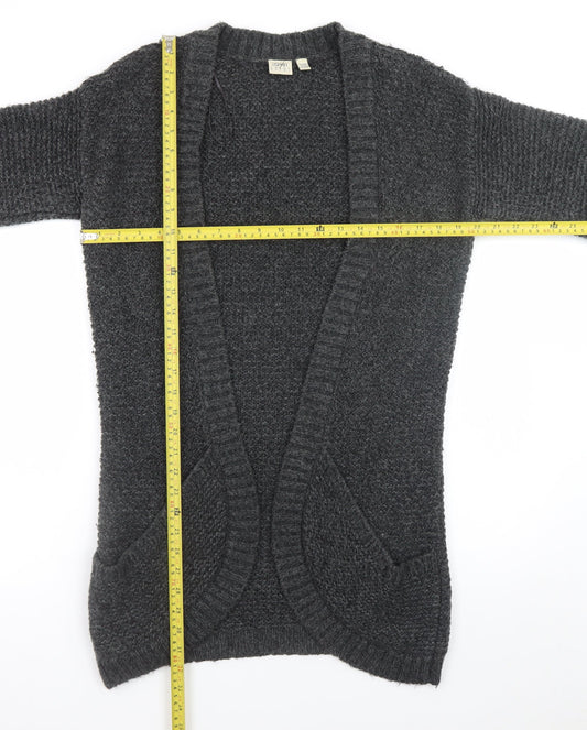 Esprit Women’s Grey Chunky Knit Open Front Cardigan L