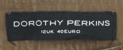 Dorothy Perkins Women Brown Cargo Trousers Size 12 Casual Twill Pants