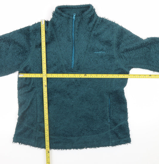 Craghoppers Women Teal Fleece Pullover 1/2 Zip Sweatshirt UK 14