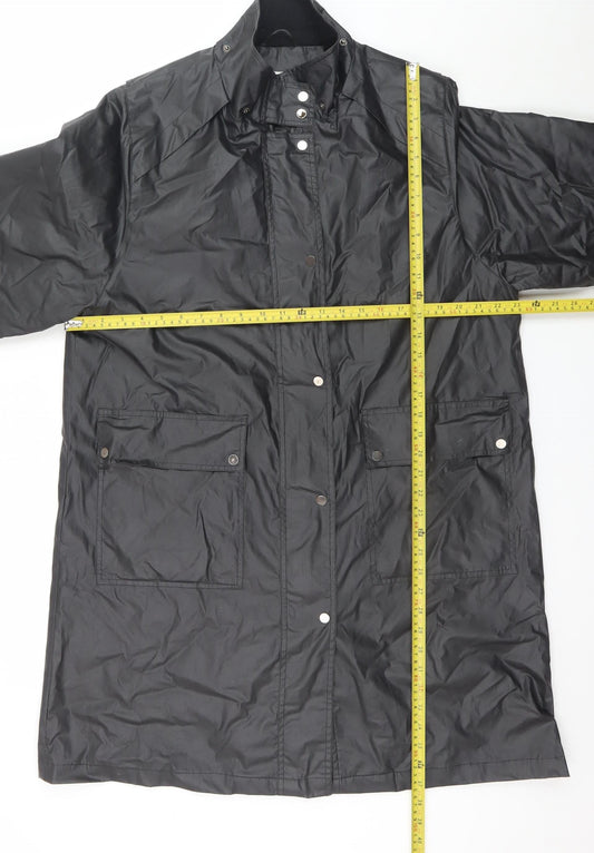 Clodagh Gallaghan Womens Black Size 16 Long Waterproof Rain Coat