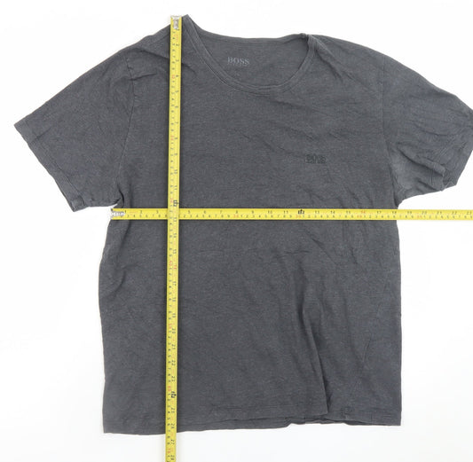 Hugo Boss Men's Grey Crew Neck Short Sleeve T-Shirt Size L