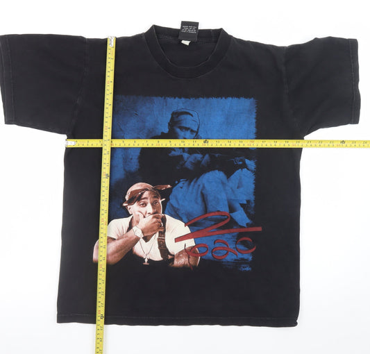 Iron Maiden Men's Black M Music Graphic 2Pac Vintage T-Shirt