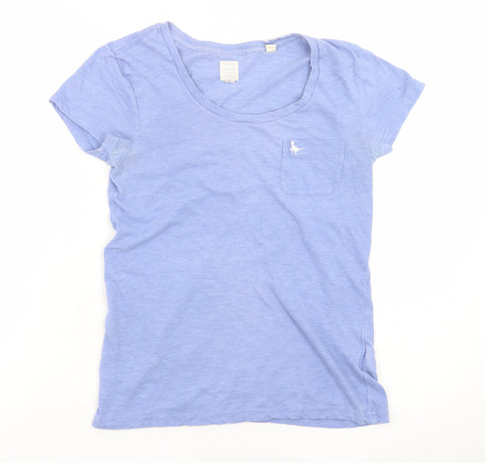 Jack Wills Womens Blue Basic T-Shirt Size 6 Short Sleeve