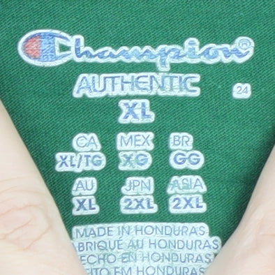 Champion Women's Green Cropped Relaxed Fit T-Shirt XL