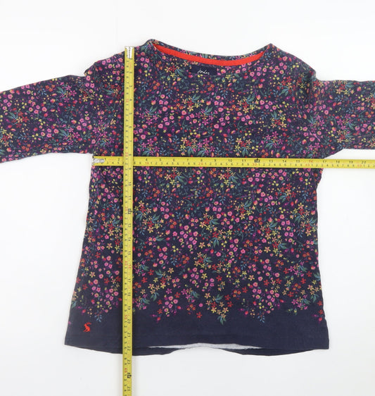 Joules Womens Multicoloured Floral Cotton Long Sleeve Top UK 12