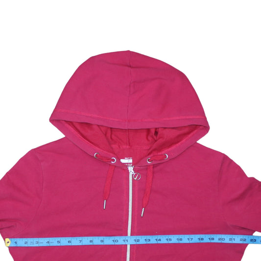 Nike Women's Pink Full Zip Hoodie XL Cotton Blend Zip Up Sweatshirt