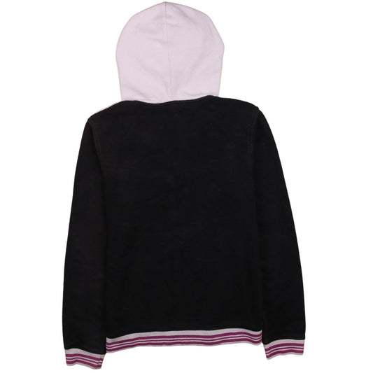 Kappa Womens Black White Full Zip Hoodie XL Casual Sweatshirt
