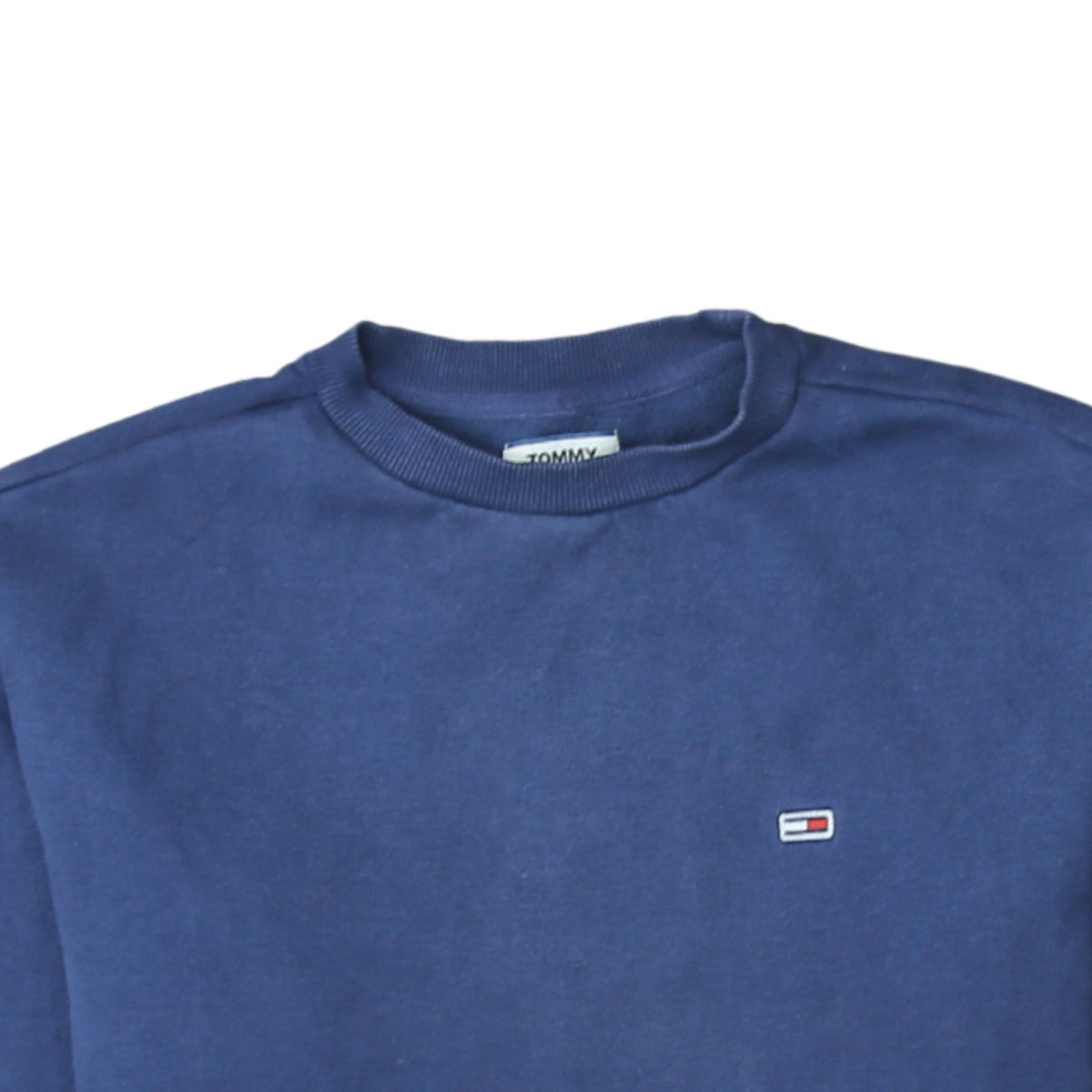 Additional view of Tommy Jeans Men's Blue Crew Neck Sweatshirt, size XL, Cotton Blend