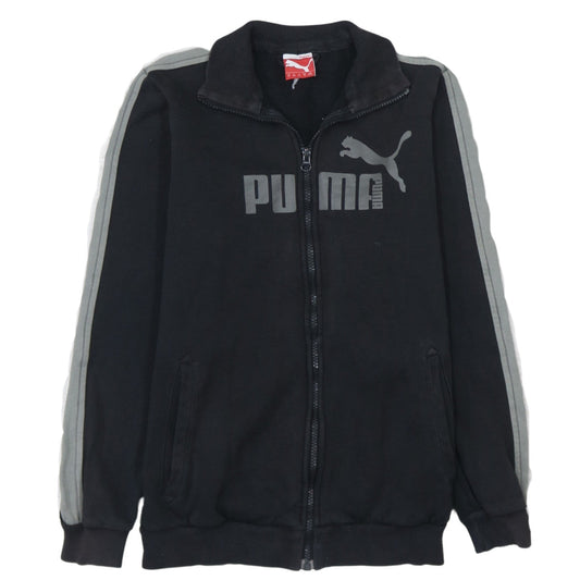 Additional front view of Puma Teens Black Track Jacket XL Full Zip Sports Fleece Regular Fit