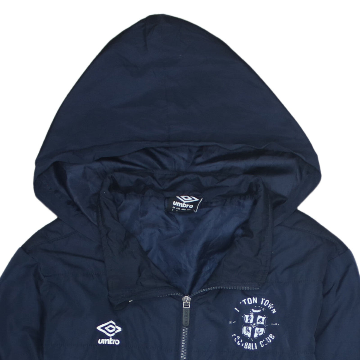 Additional view of Umbro Men's Blue Hooded Puffer Jacket, size S, Football Casual