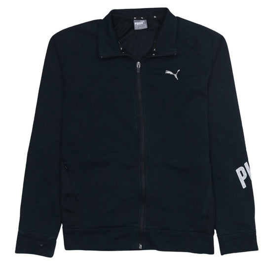 Additional front view of Puma women’s black, size UK 14, track jacket lightweight full zip activewear