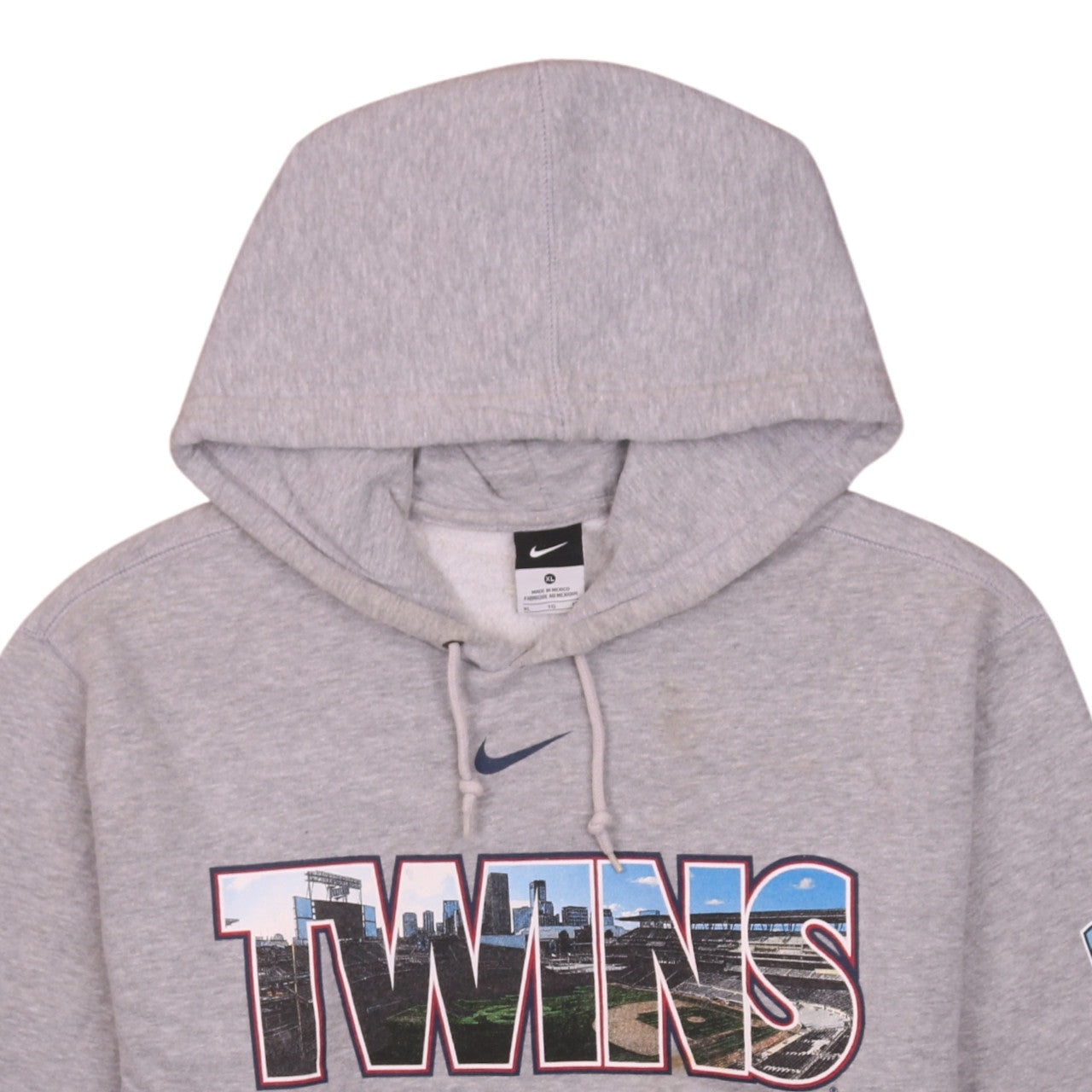 Brand and care label for Nike men’s grey xl pullover hoodie twins just do it sports fleece