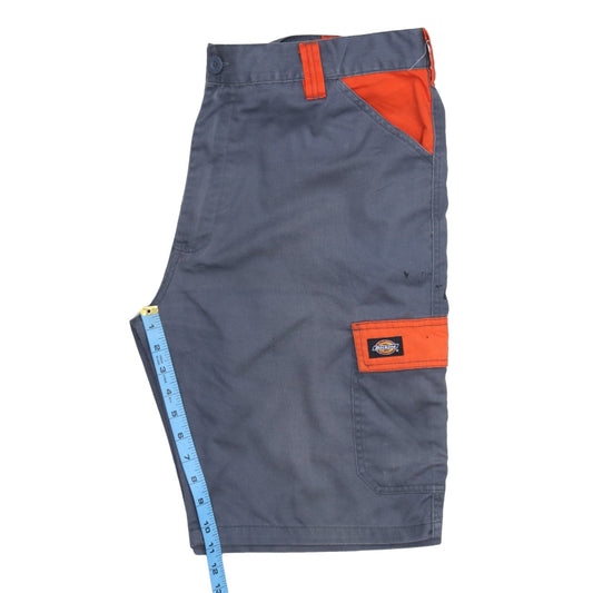 Dickies Men's Blue & Orange Cargo Workwear Shorts Size 34