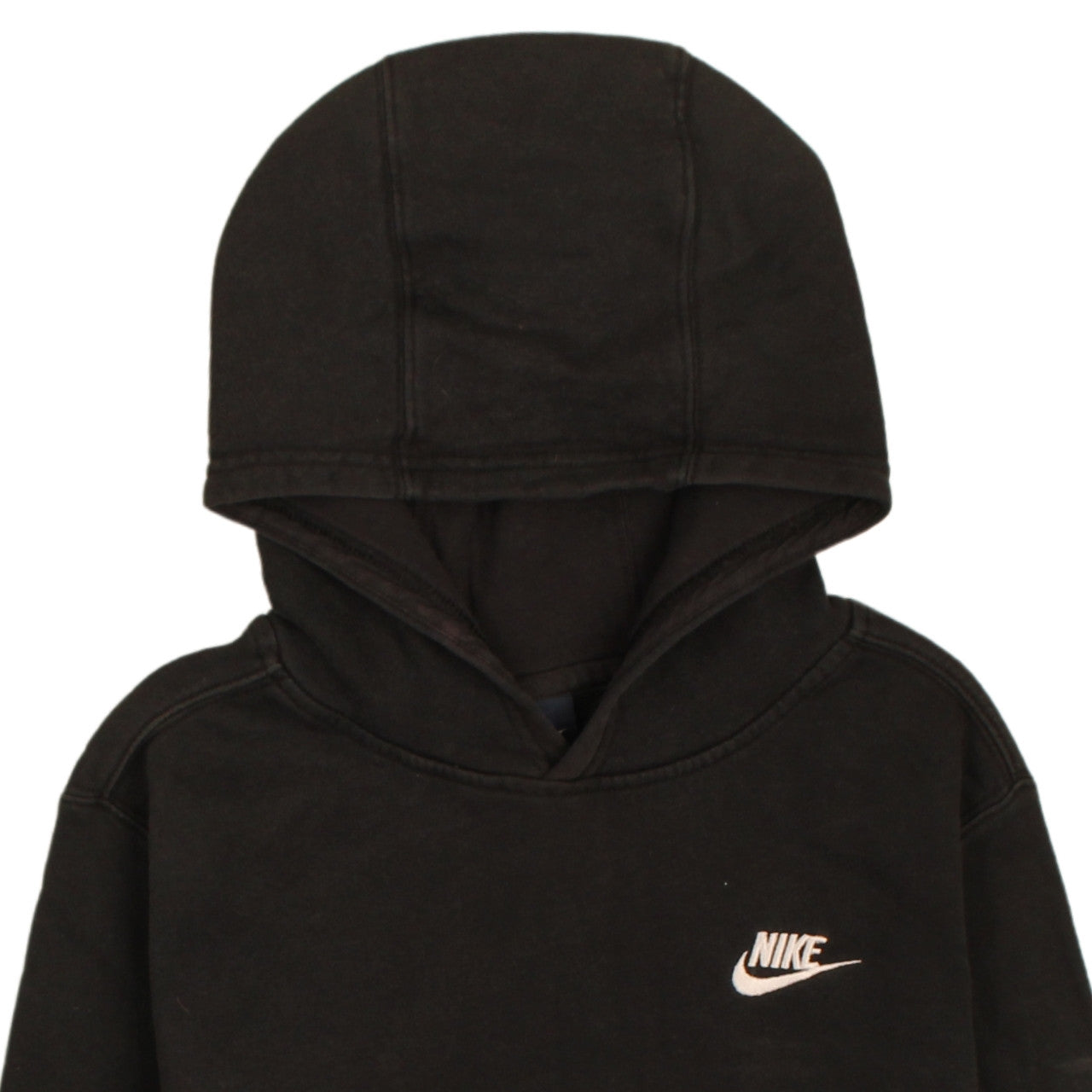Brand and care label for Nike women’s black xl pullover hoodie sweatshirt casual wear
