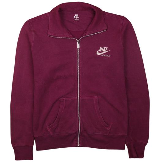 Nike Women's Purple Track Jacket L Full Zip Sportswear