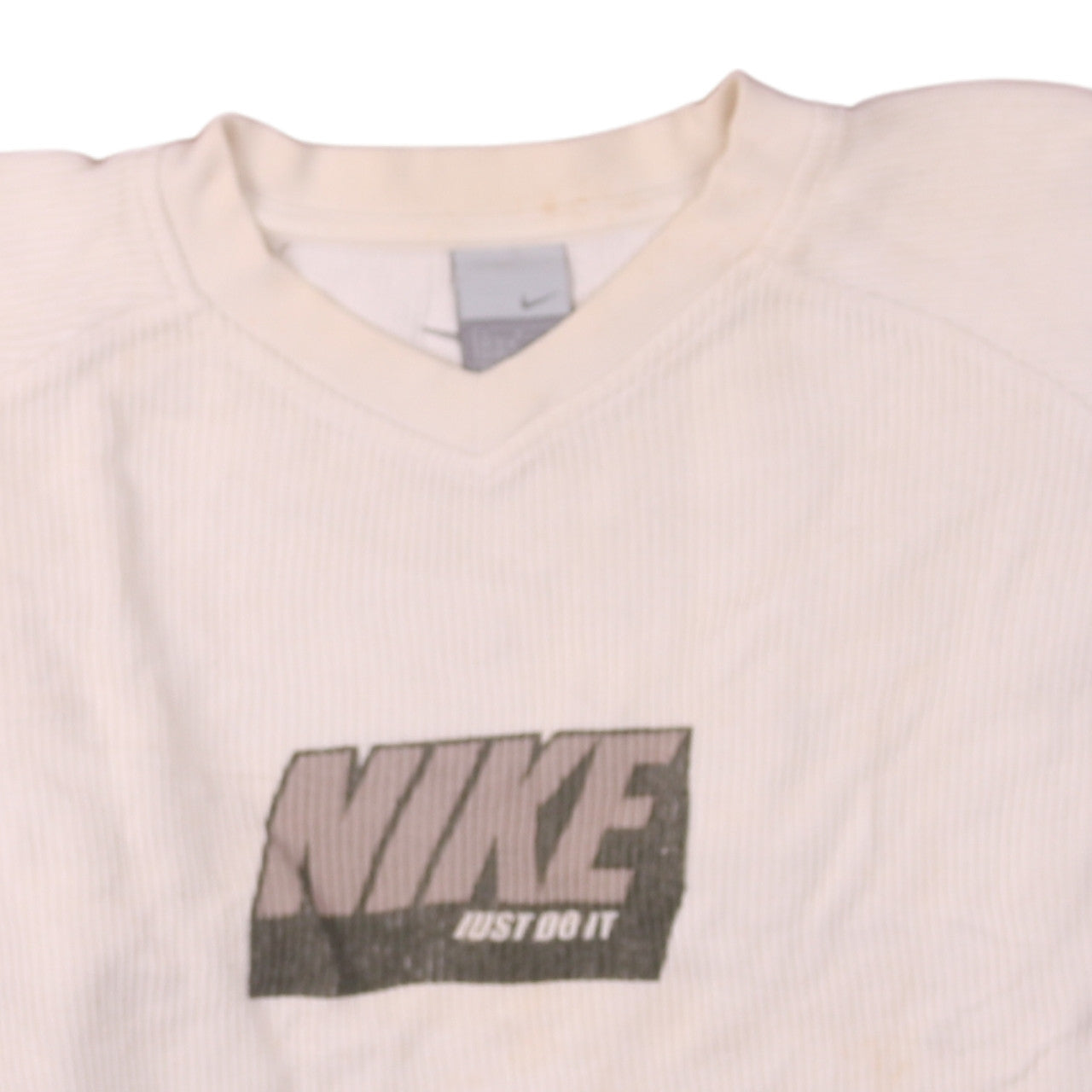 Nike Womens Beige V-Neck Pullover Sweatshirt Size L