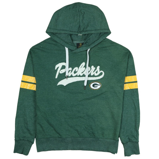 Additional front view of NFL Green Bay Packers unisex green pullover hoodie, size L