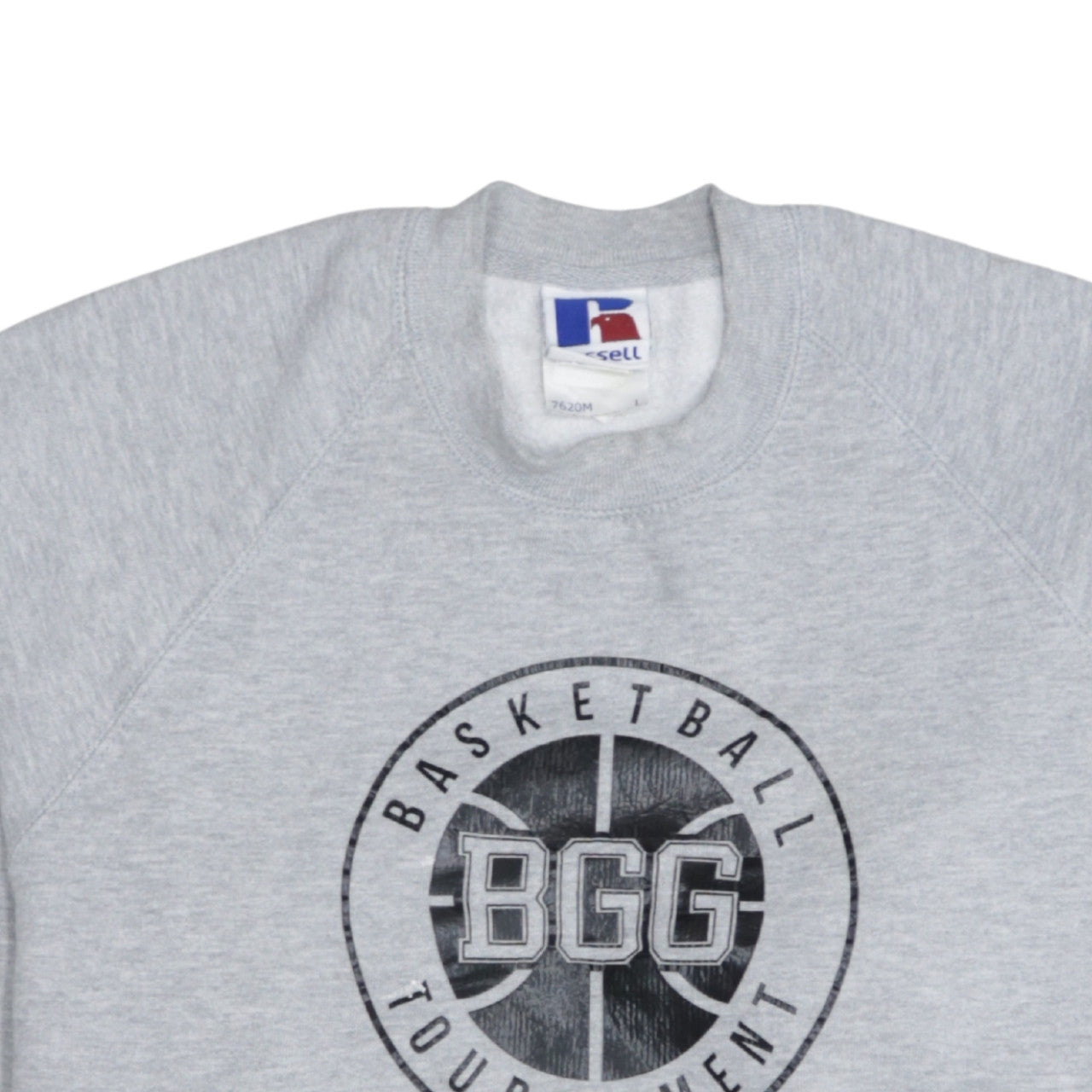 Additional view of Russell men’s grey basketball tournament graphic sweatshirt l