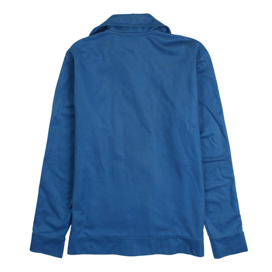 Adidas Mens Blue Track Jacket L Full Zip Retro Athletic Top