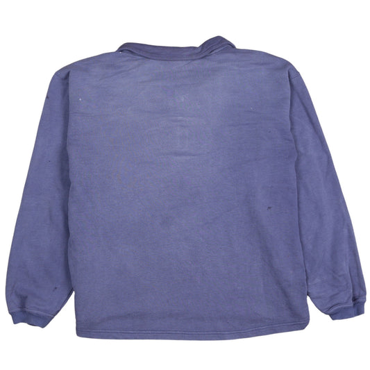 Nike Women Purple 1/4 Zip Sweatshirt M Logo Embroidered Pullover