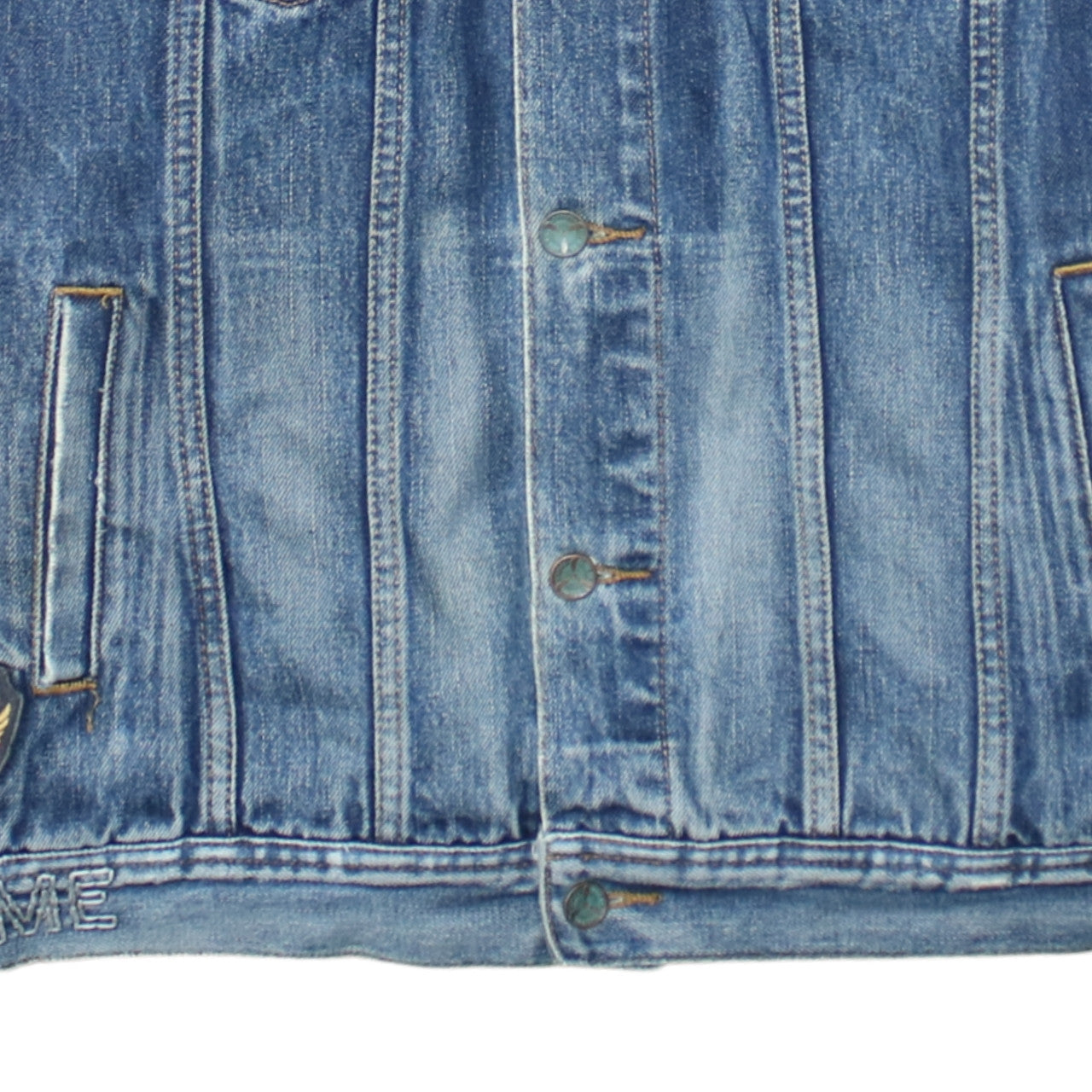 Additional view of Pall Mall Men's Blue Denim Classic Jacket, size L, Vintage Style
