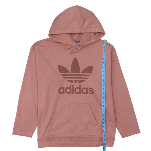 Adidas Women’s Pink Pullover Hoodie Size 10 Logo Print Casual