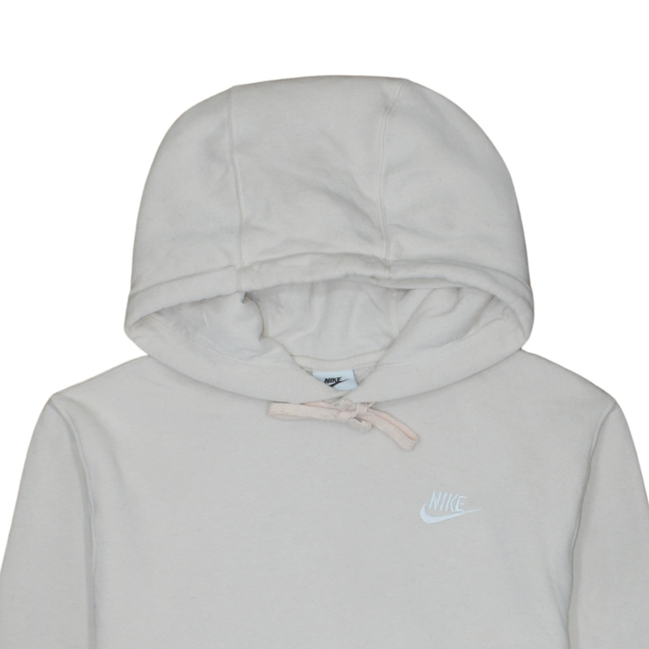 Additional view of Nike Women's Beige XS Pullover Hoodie 80% Cotton Logo Print