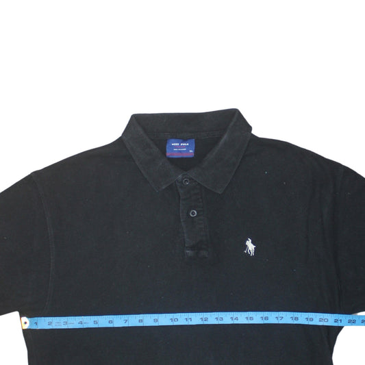 West Polo Men's Black 2XL Cotton Short Sleeve Classic Polo Shirt