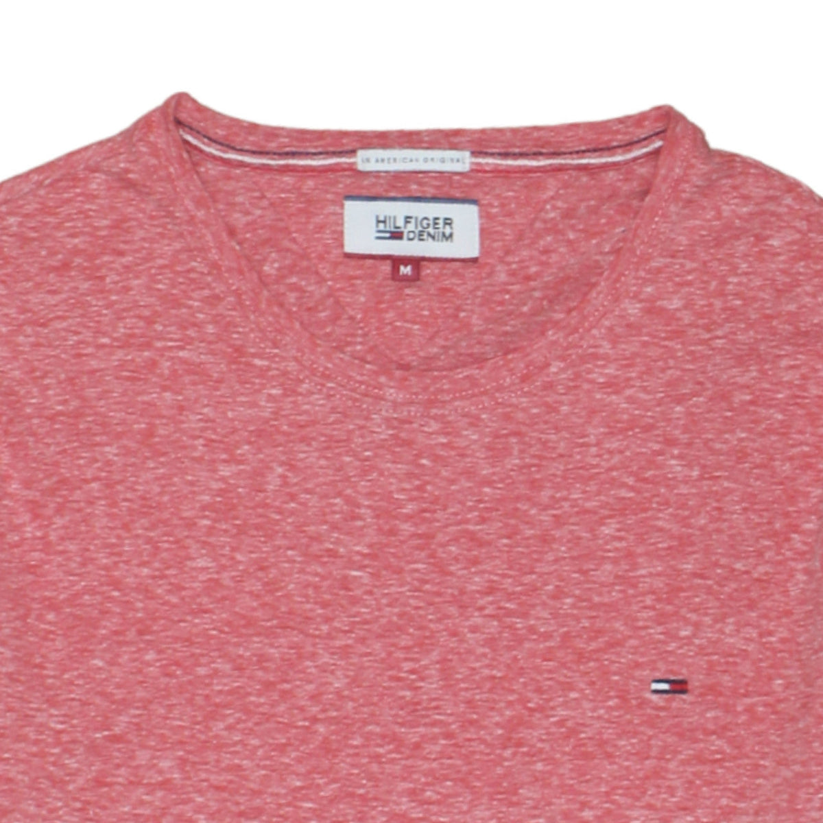 Additional view of Tommy Hilfiger Denim Men's Red Crew Neck Cotton Blend T-Shirt M