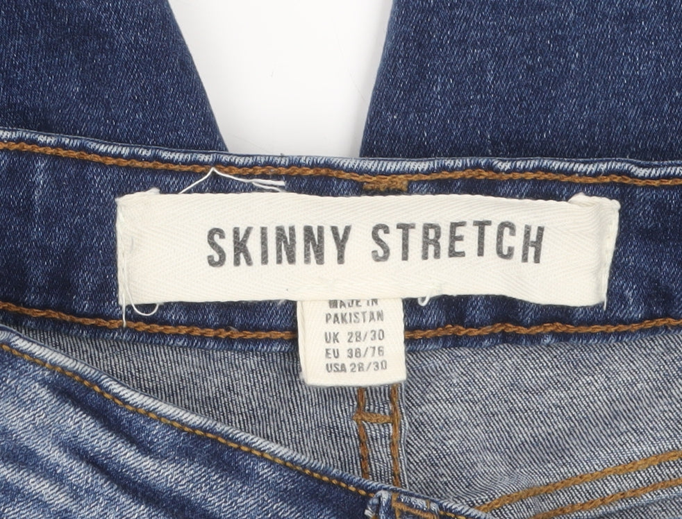 New Look Men Blue Skinny Stretch Denim Jeans Size 28x30