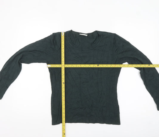 Wallis Women's Green Crew Neck Long Sleeve Pullover Jumper Size 14