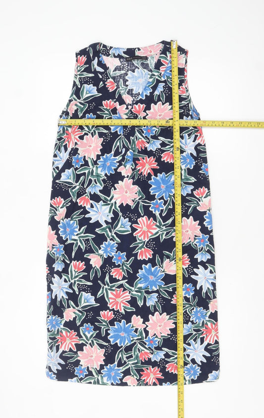 Marks and Spencer Women's Multicoloured Floral Shift Dress Size 6 Long