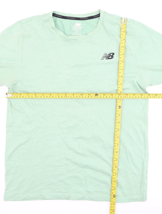 New Balance Men's Green Crew Neck Short Sleeve Athletic T-Shirt Size M