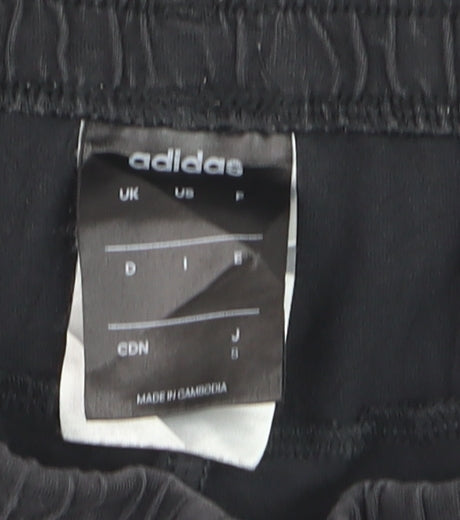 Additional view of Adidas girls’ black cotton blend athletic shorts, size 8-9, years
