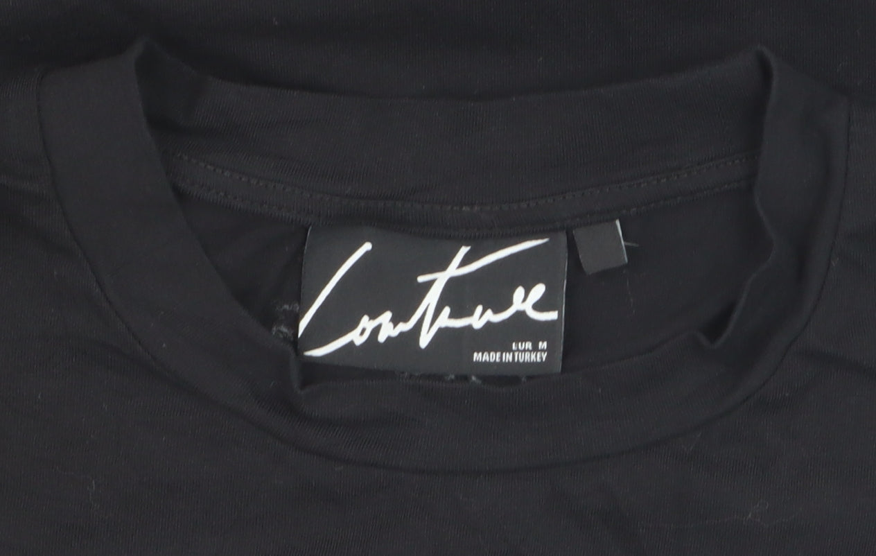 Couture Men's Black Crew Neck Short Sleeve Cotton T-Shirt M