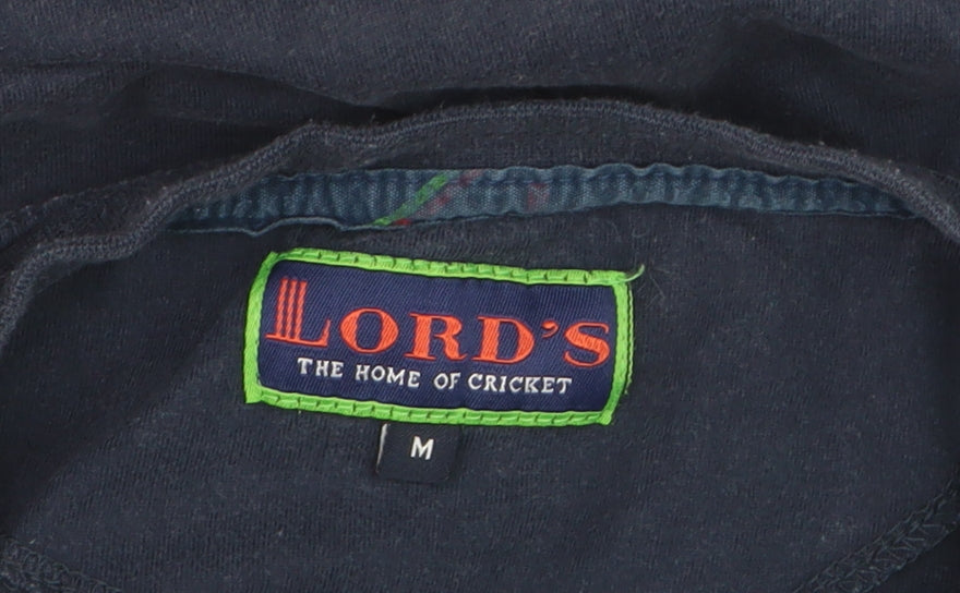 Lord's Men's Blue Cotton Short Sleeve Cricket T-Shirt M