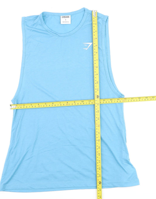 Gymshark Men Blue Sleeveless Tank Top S Athletic Fit