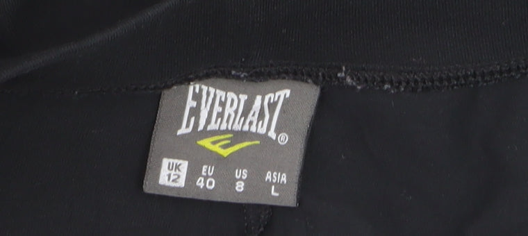 Everlast Women's Black Logo Sports Leggings Size 12